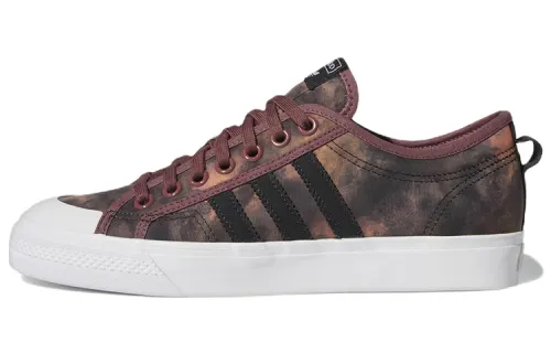 Adidas Originals Nizza Comfortable Slip Resistant Abrasion Resistant Low top Skateboard Shoes Men's Black Red