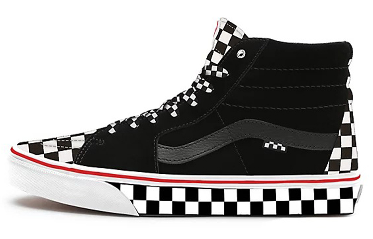Vans Customs Sk8 hi Skate Chessboard Black/White