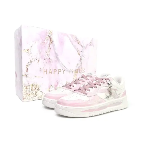 Anta Easy Slip Resistant Cushioning Lightweight Low top Skateboard Shoes Unisex Pink White