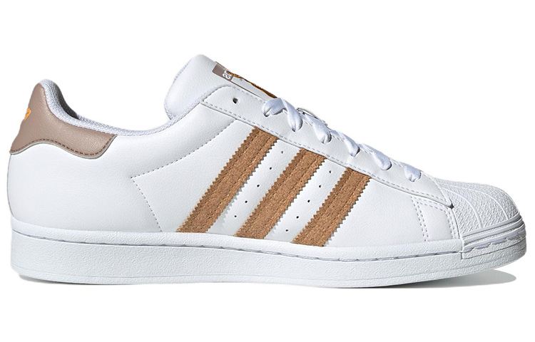 Кеды adidas originals SUPERSTAR (белый / коричневый) — фото 2