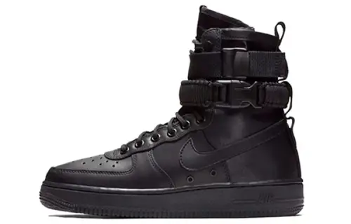 Nike Air Force 1 Triple Black Leather Women's
