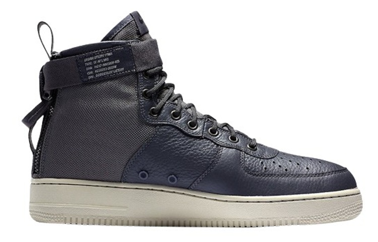 Мужские кроссовки Nike Air Force 1 Dark Grey (темно-серые) — 深灰色/深灰色/浅骨 — фото 2