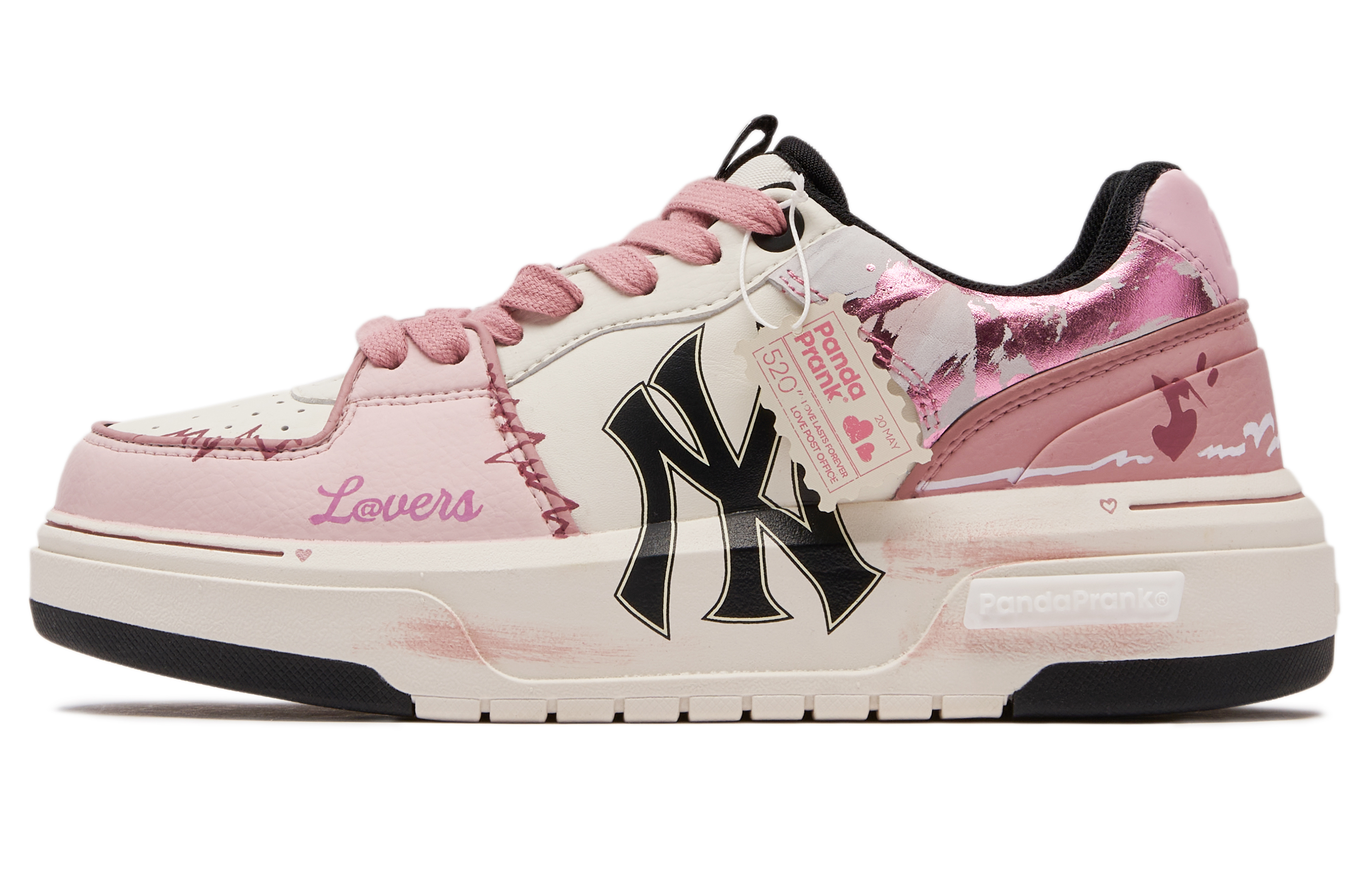 MLB Chunky Liner Panda Mischief, Special Project, Heartbeat Mail, Spring Summer Love Versatile Low top Skateboard Shoes