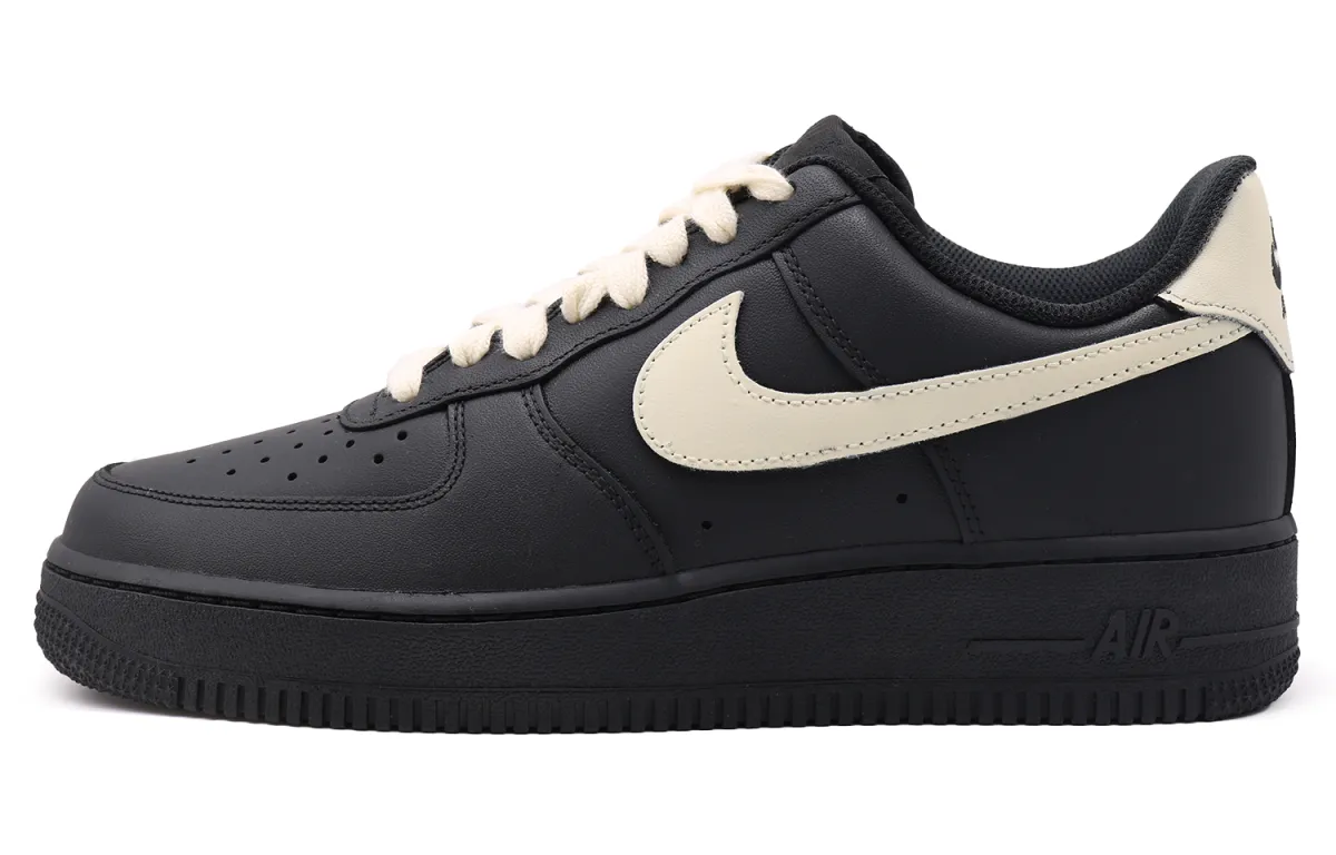 Nike Air Force 1 Slip Resistant, Lightweight, And Breathable Low top Skateboard Shoes Unisex Beige Black
