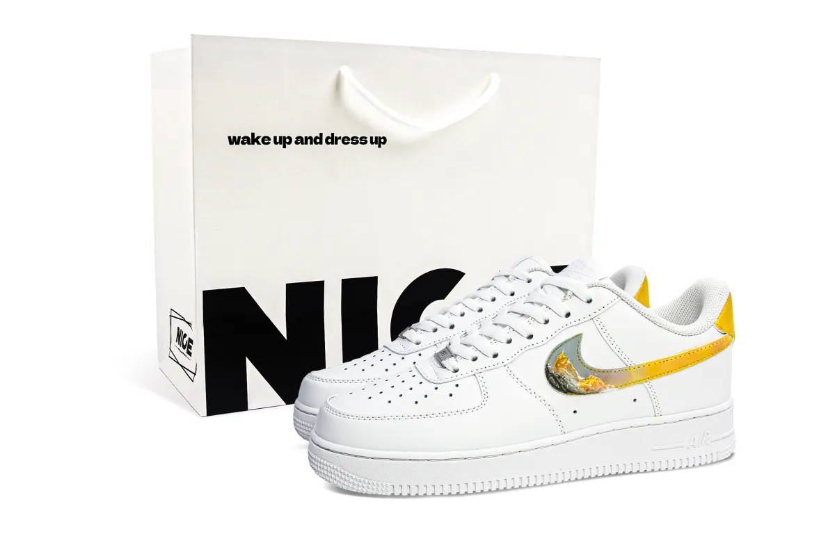 Nike Air Force 1 Abrasion Resistant Abrasion Resistant Low top Skateboard Shoes Unisex White