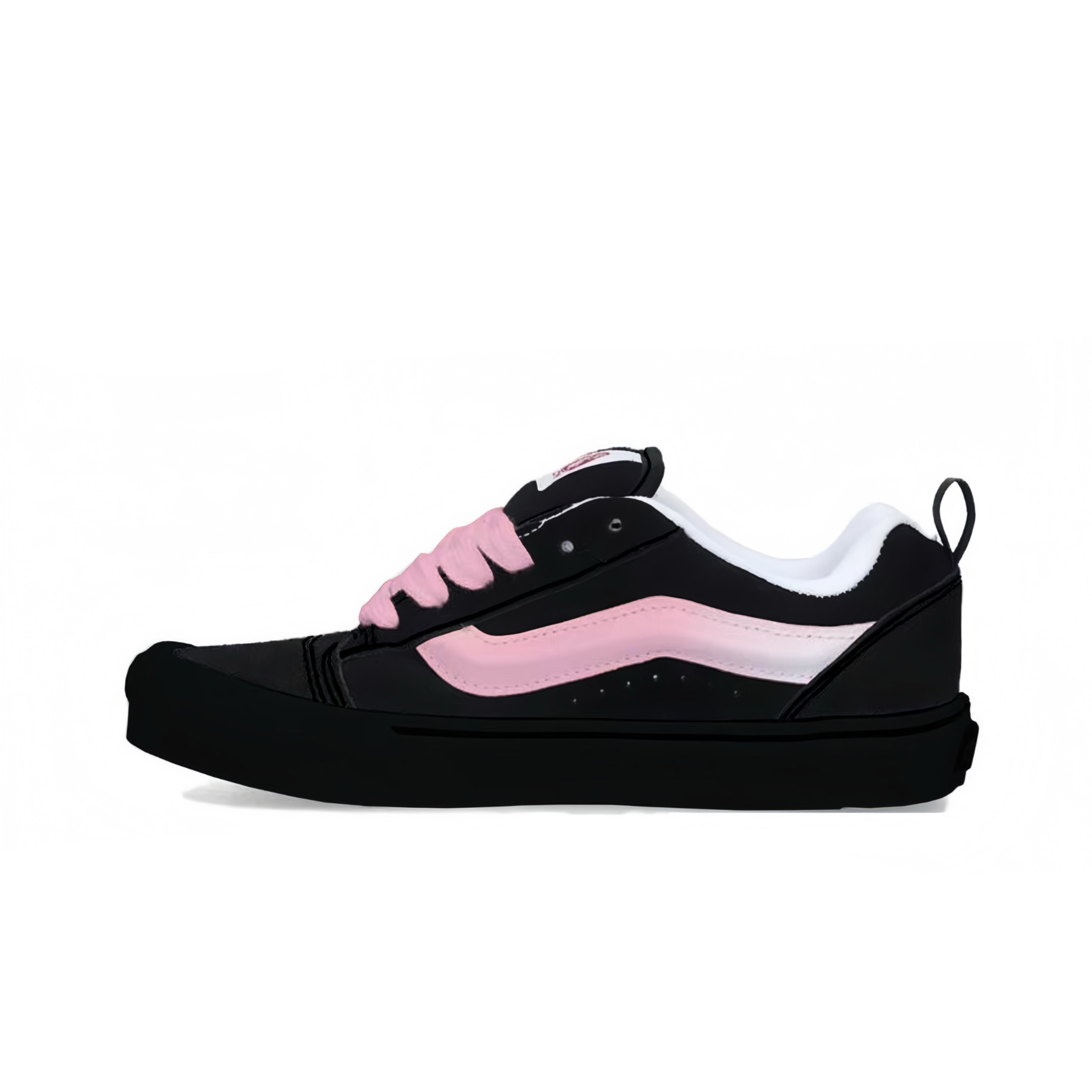 Vans Knu Skool Slip Resistant Abrasion Resistant Low top Skateboard Shoes Unisex Black Pink White
