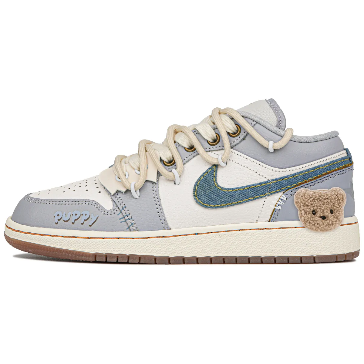 Jordan Air Jordan 1 Low top Skateboard Shoes Women's Steel Blue
