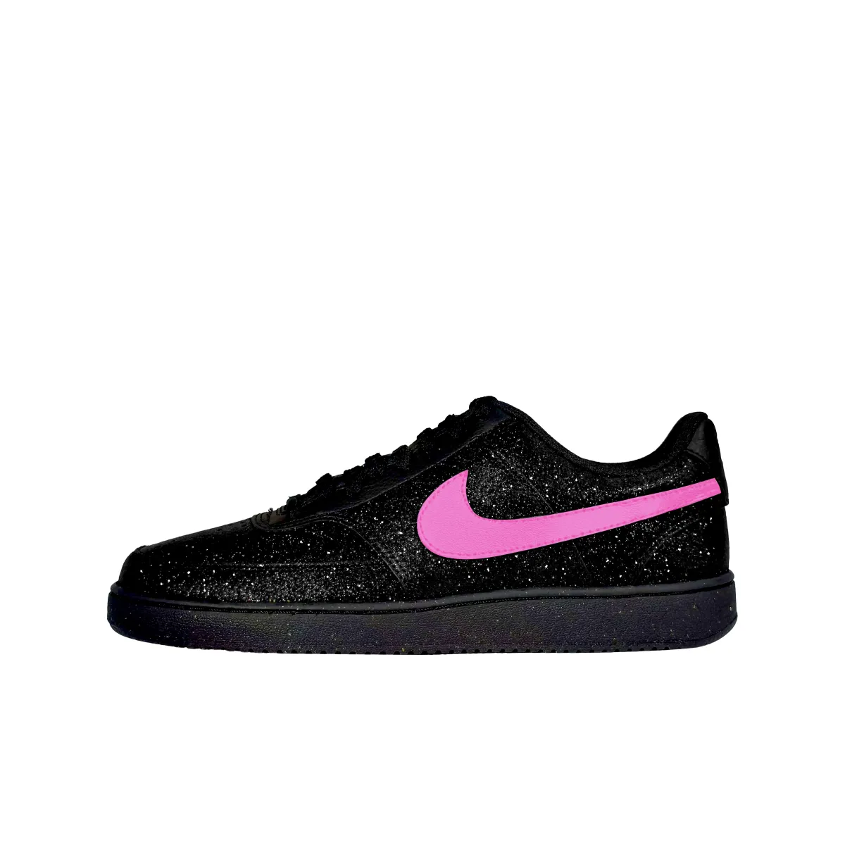 Nike Court Vision Lightweight Anti Slip Low top Skateboard Shoes Unisex Black Pink Diamond