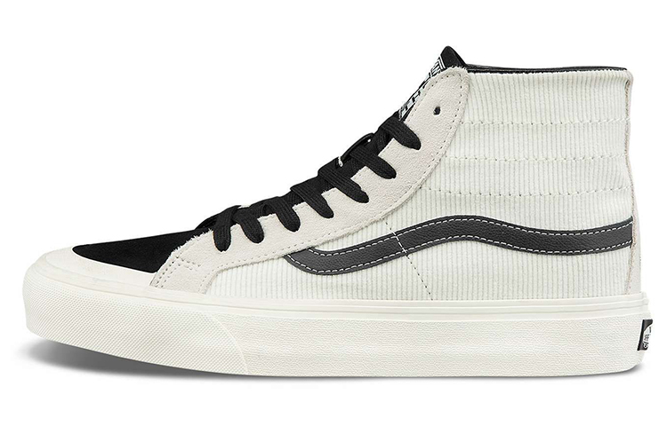 Vans SK8 138 DECON SF corduroy fabric corduroy octopus comfortable casual high-top sneakers men and women same style white and black