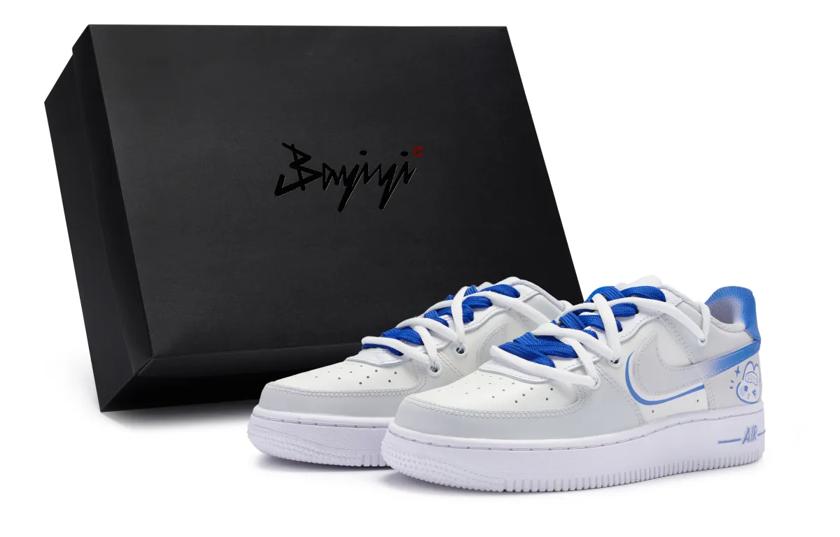 Nike Air Force 1 Low top Skateboard Shoes GS White Blue