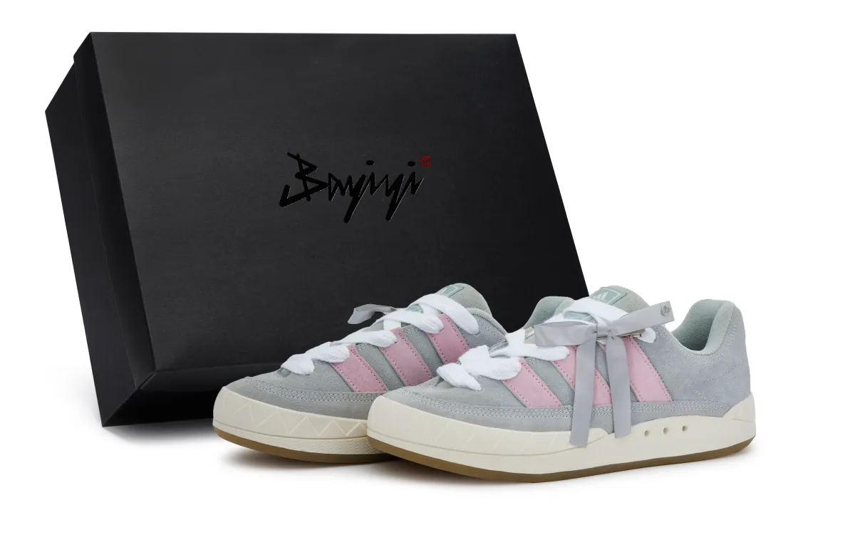 Adidas Originals Adimatic 811 Manufacturing, Galaxy Tale, Special Shoe Box Low top Skateboard Shoes Unisex Gray Pink
