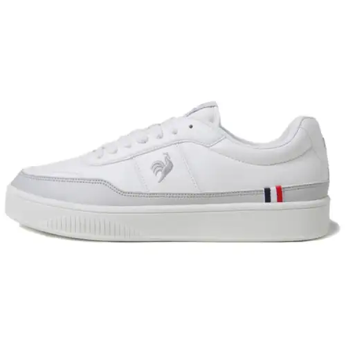 Le Coq Sportif Slip Resistant Abrasion Resistant Low top Skateboard Shoes Unisex White Gray