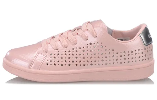 Li Ning Skateboard Shoes Women's Low Top Pink/Silver