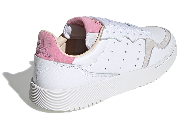 Женские кеды adidas originals Super Court (белые с розовым задником) — Розовыйбелый — фото 4