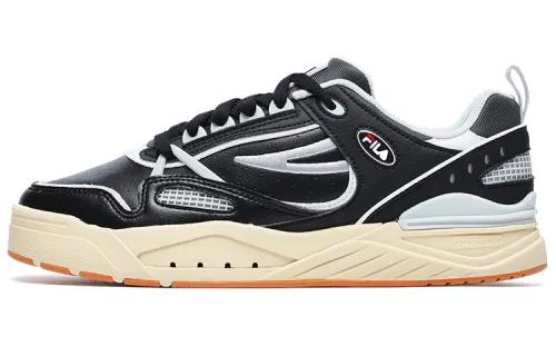 FILA Slam 22 Textile, Synthetic Leather Abrasion Resistant Low top Skateboard Shoes Men's Black Contour Gray