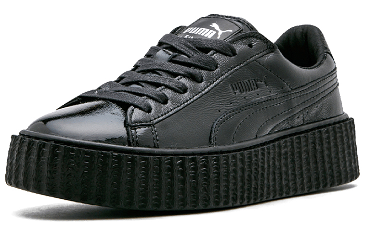 Кеды PUMA Rihanna Fenty Cracked Leather Black (черные) — Чёрный / чёрный / чёрный — фото 2