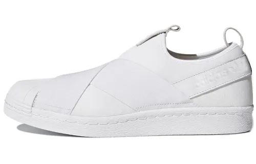 Adidas originals Superstar Slip-On retro slip-on casual low-cut sneakers for men and women, pure white
