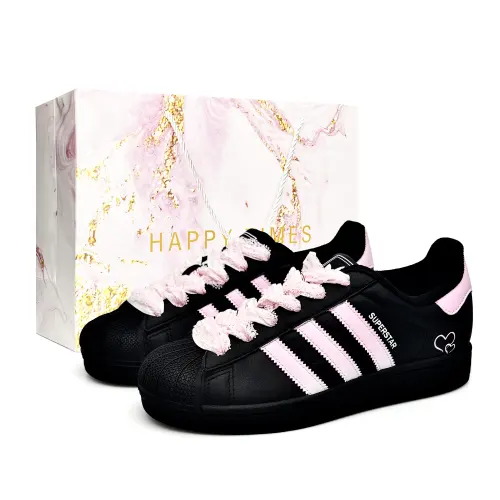 Adidas Originals Superstar 2 Love Confession Balloons Pink Lace, Special Shopping Bag Leather Lightweight Breathable