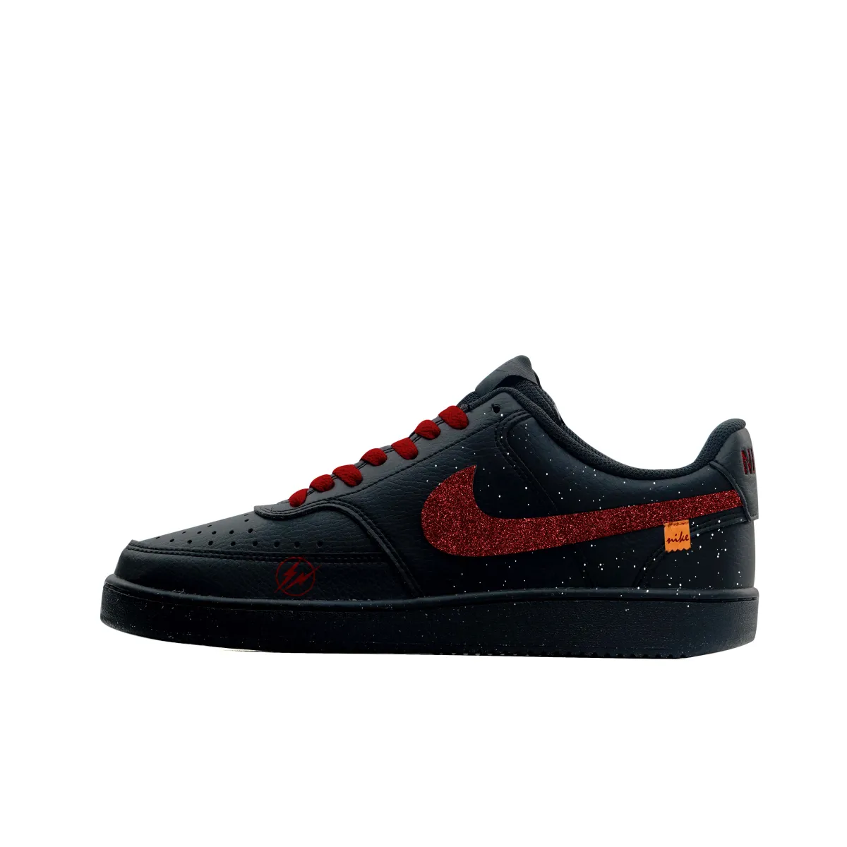 Nike Court Vision Low Leather Cushioning Slip Resistant Cushioning Slip Resistant Low top Skateboard Shoes Men's Black