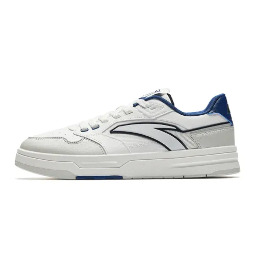 Anta Street Stubborn LT3 Cushioning Abrasion Resistant Height Increasing Low top Skateboard Shoes Men's White Gray Blue
