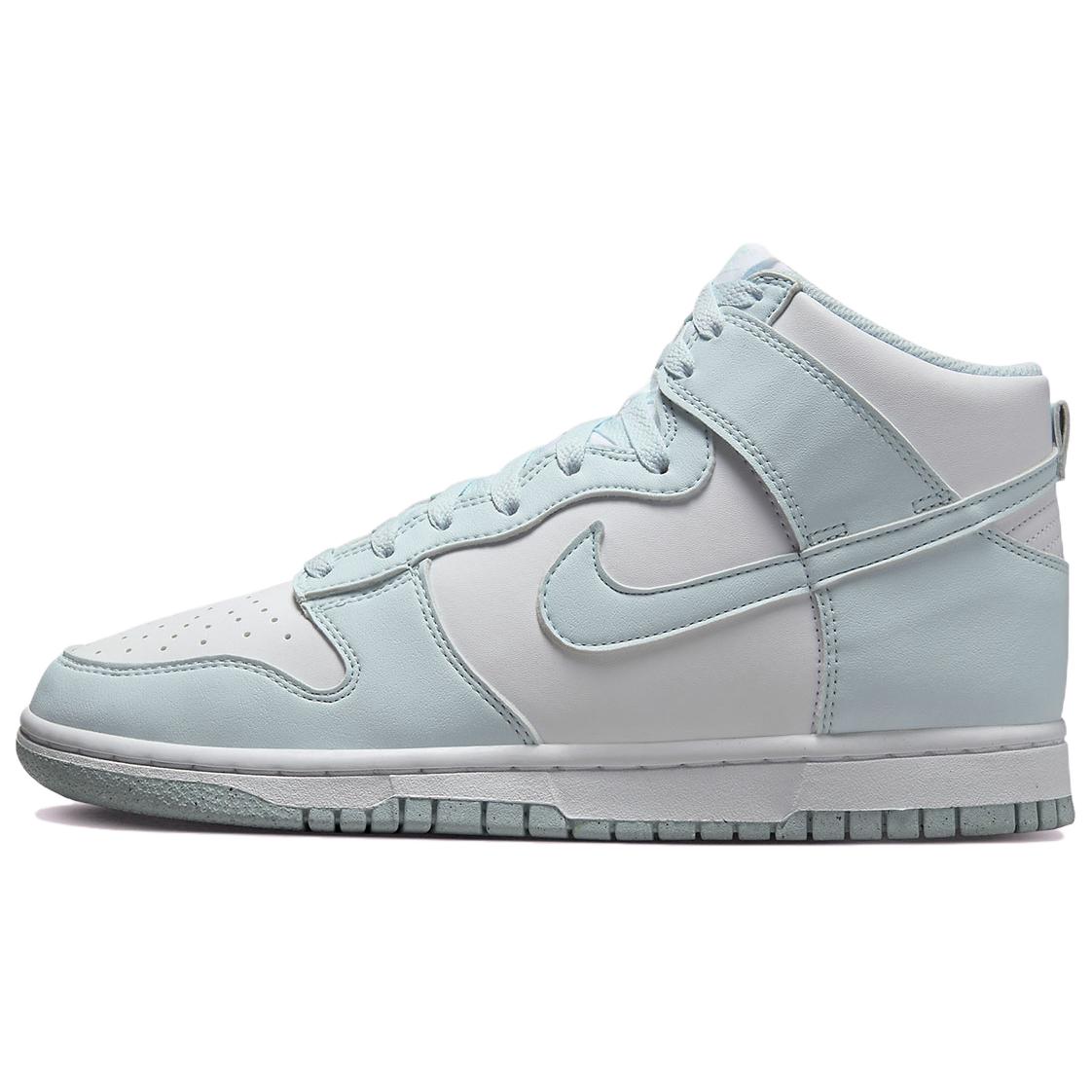 Женские кроссовки Nike Dunk High Next Nature (бело-синие)