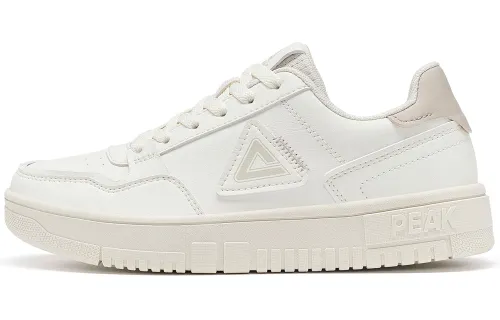 PEAK Slip Resistant Cushioning Abrasion Resistant Lightweight Low top Skateboard Shoes Women's Canvas White