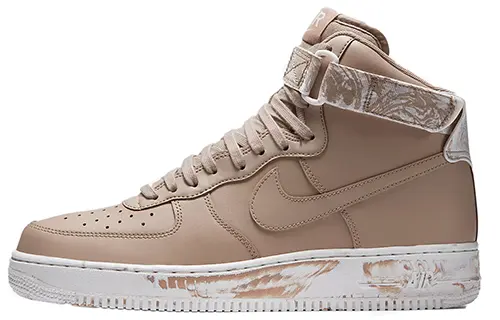 Nike Air Force 1 Non slip Lightweight High top Skateboard Shoes Men's Khaki