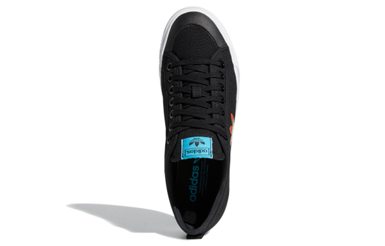 Кеды adidas originals NIZZA Trefoil (черно-сине-оранжевые) — фото 5