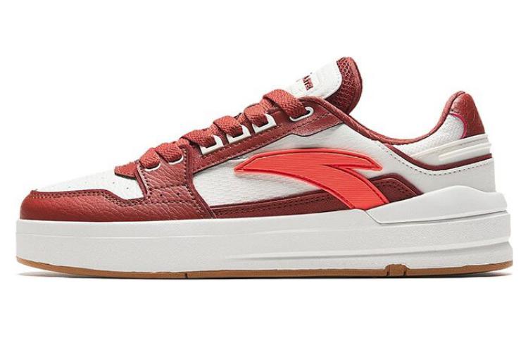 Anta Street Lite Slip Resistant Cushioning Low top Skateboard Shoes Women's Red White