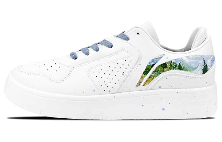 Li Ning Street Player Low top Skateboard Shoes Women's White Yellow Green