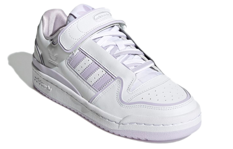 Женские кеды adidas originals FORUM Plus (бело-фиолетовые) — фото 3