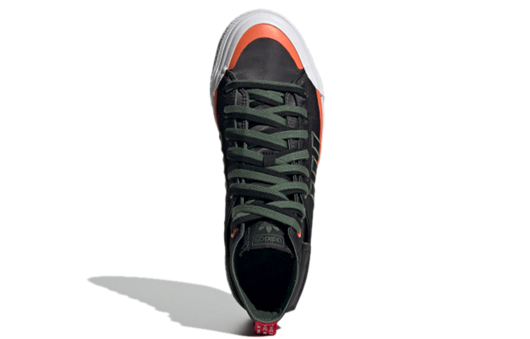 Высокие кеды adidas originals Nizza Hi DL Hi Dl (сине-бело-оранжевые) — Синий / белый / оранжевый / зелёный — фото 5