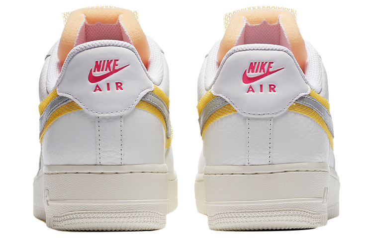 Женские кеды Nike Air Force 1 (бело-серебристые) — фото 5