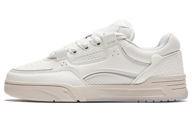 Anta AOJIE Slip Resistant Abrasion Resistant Low top Skateboard Shoes Men's White Gray