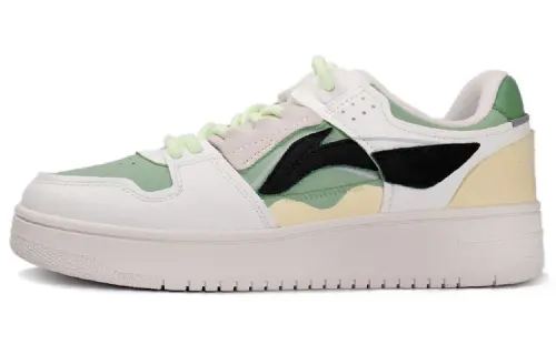 Li Ning Tianji Low top Skateboard Shoes Women's White Yellow Green
