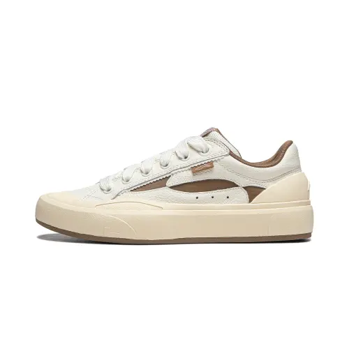 Li Ning Non slip Lightweight Low top Skateboard Shoes Men's Beige Brown