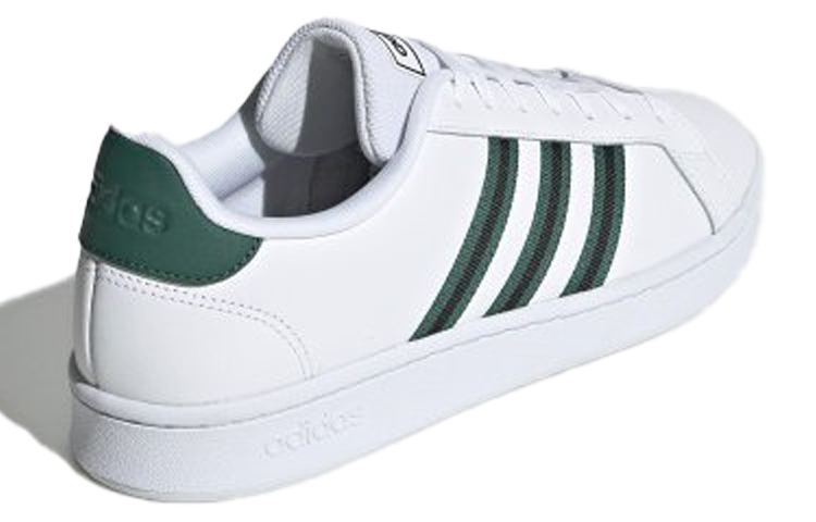 Мужские кеды adidas neo GRAND COURT (бело-черно-зеленые) — Белый / чёрный / зелёный — фото 4