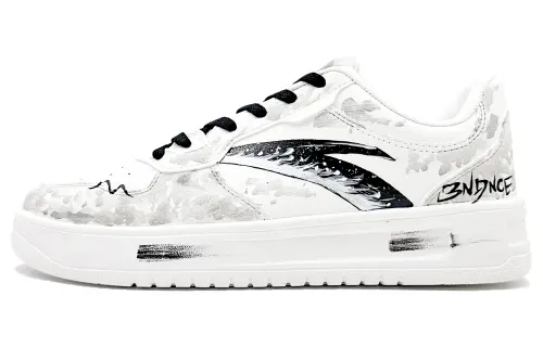 Anta Easy Slip Resistant Cushioning Abrasion Resistant Low top Skateboard Shoes Men's Gray White