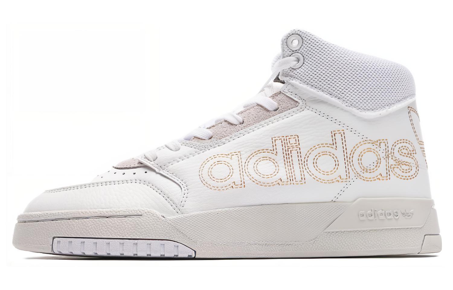 Мужские кеды adidas originals Drop Step XL (бело-золотые) — фото 1