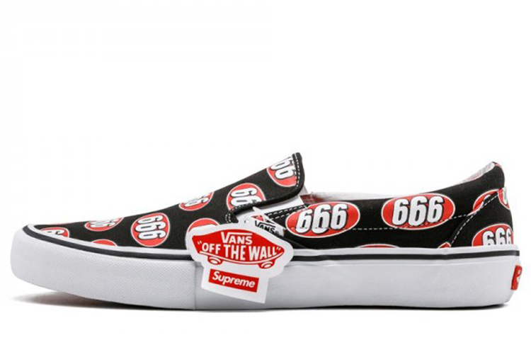Slip-On Supreme x Slip-On Vans 'Black 666'