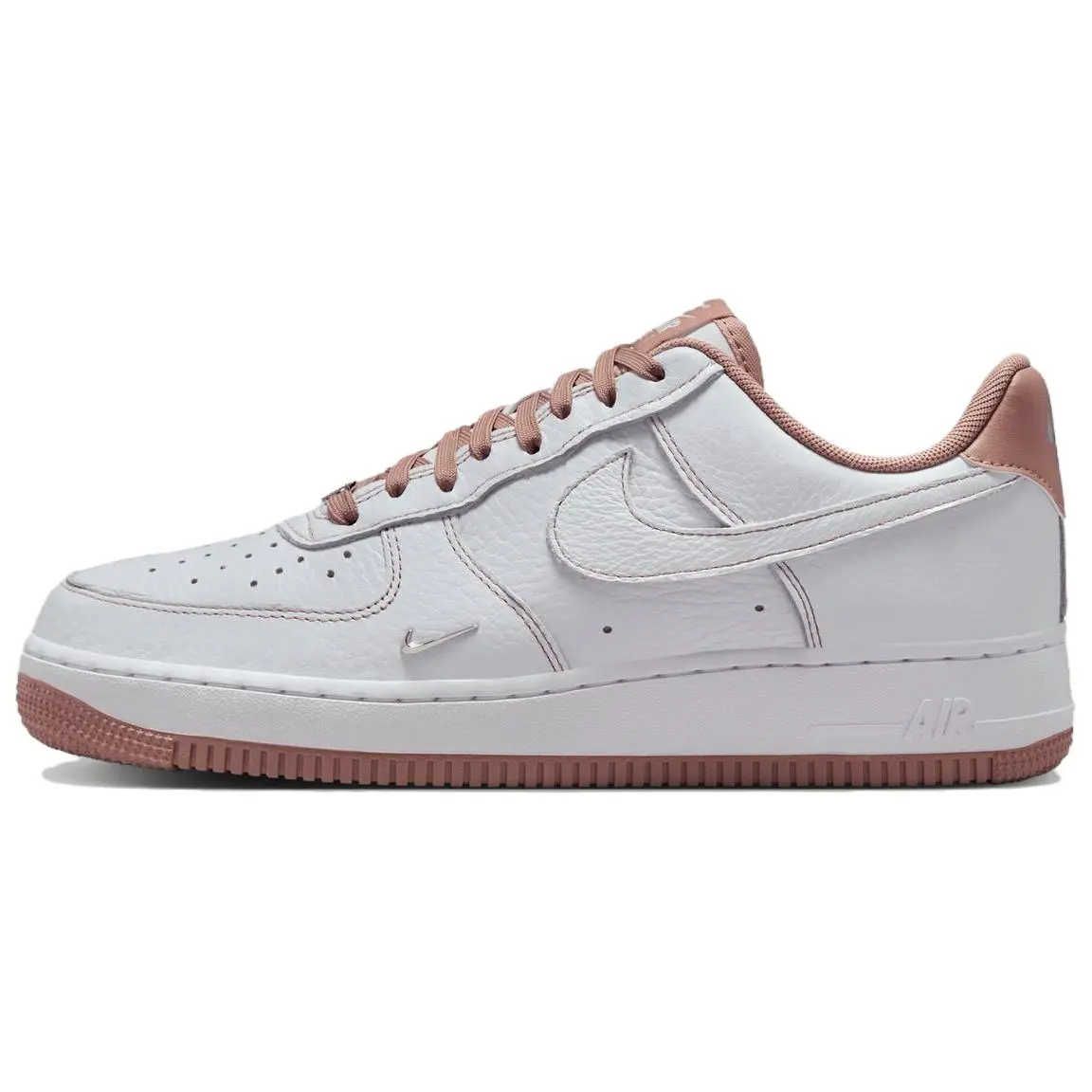 Nike Air Force 1 Leather Low top Skateboard Shoes Women's White Pink