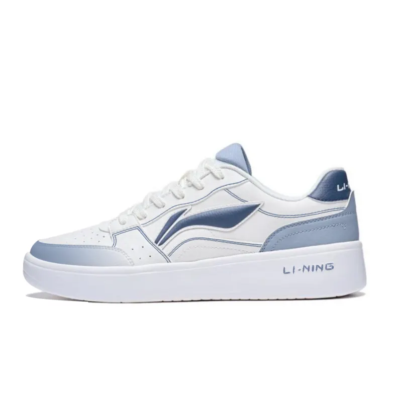 Li Ning Sycee Slip Resistant, Abrasion Resistant, Lightweight Low top Skateboard Shoes Men's White Blue
