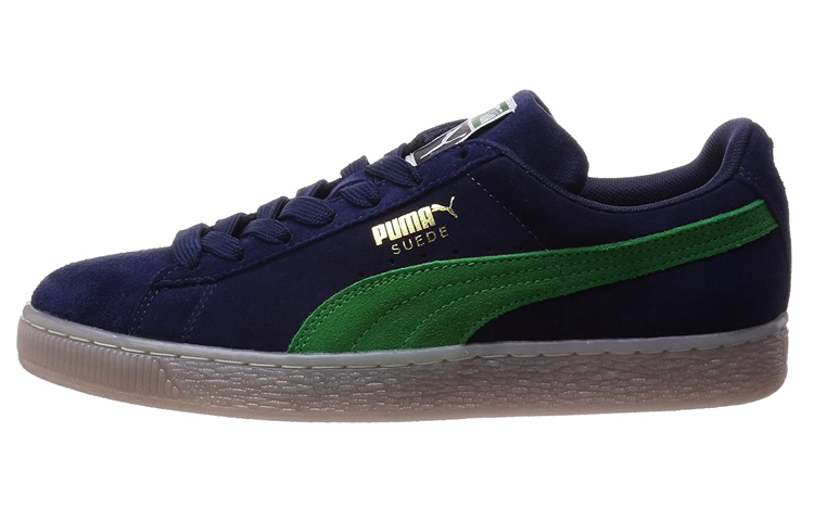 PUMA Suede Skateboard Shoes Men's Low Top Blue/Green