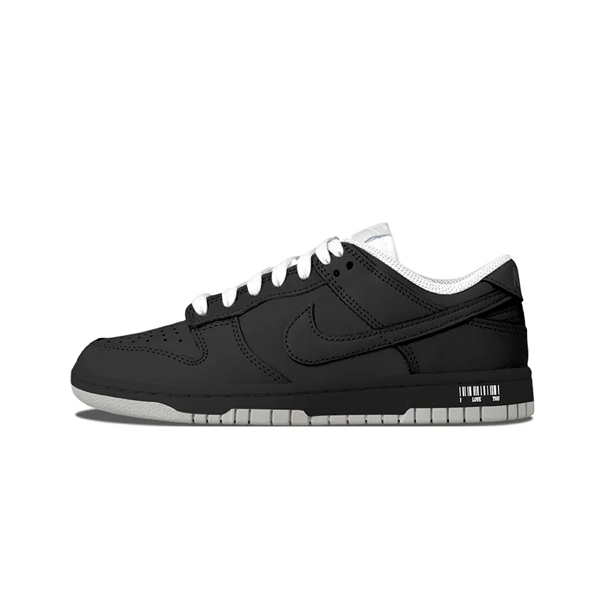 Nike Dunk Slip Resistant Abrasion Resistant Low top Skateboard Shoes Women's Black