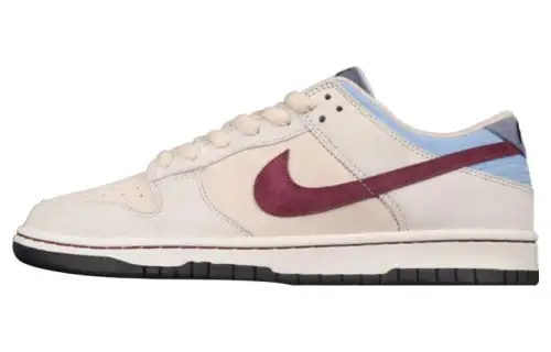 Nike Dunk Slip Resistant Cushioning Abrasion Resistant Lightweight Low top Skateboard Shoes Men's Gray Red Blue