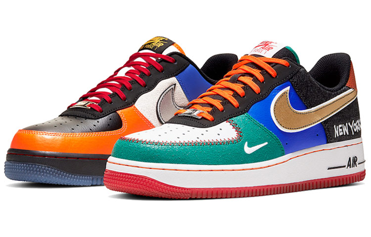 Мужские кеды Nike Air Force 1 What The NYC (бело-оранжевые) — Белыйоранжевый — фото 3