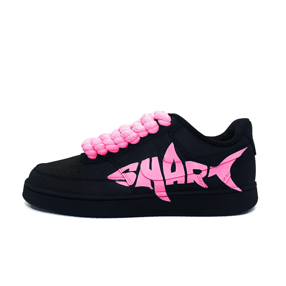 Nike Court Vision Great White Shark Rose Red Slip Resistant Slip Resistant Low top Skateboard Shoes Men's Pink