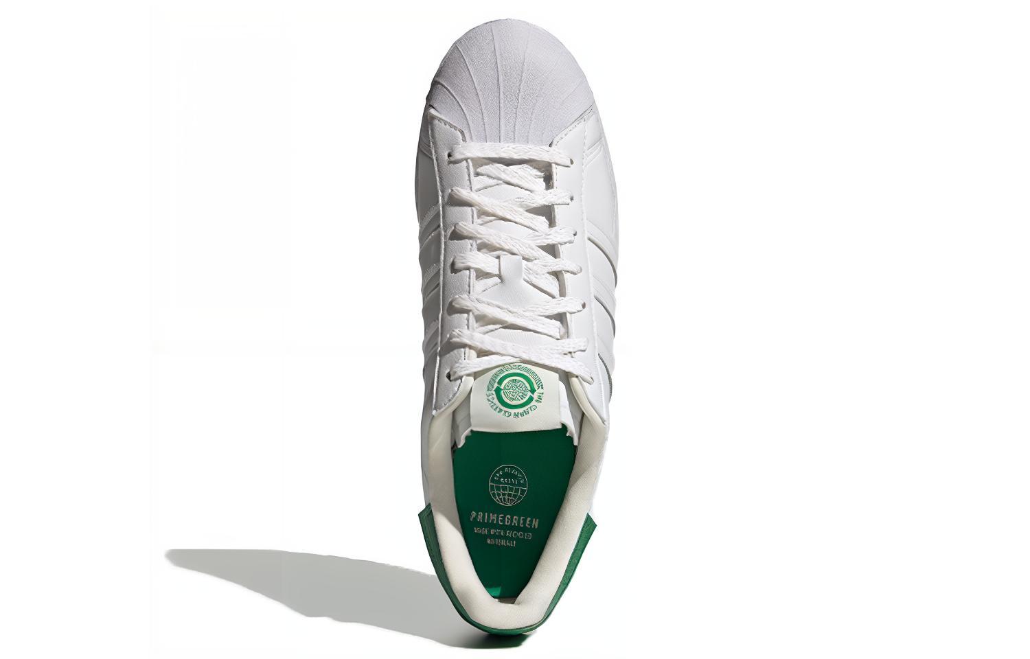 Кеды adidas SUPERSTAR (зелено-белые) — фото 5