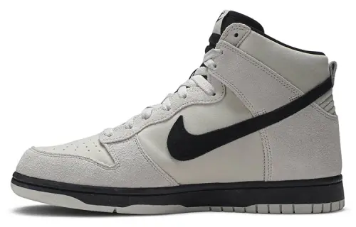 Nike Dunk High 'Light Bone' Slip Resistant Abrasion Resistant High top Skateboard Shoes Men's Gray Black