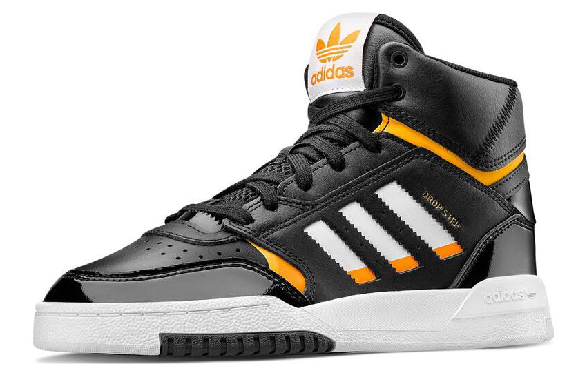 Женские кеды adidas Originals Drop Step (черно-желтые) — Чёрный / жёлтый — фото 2